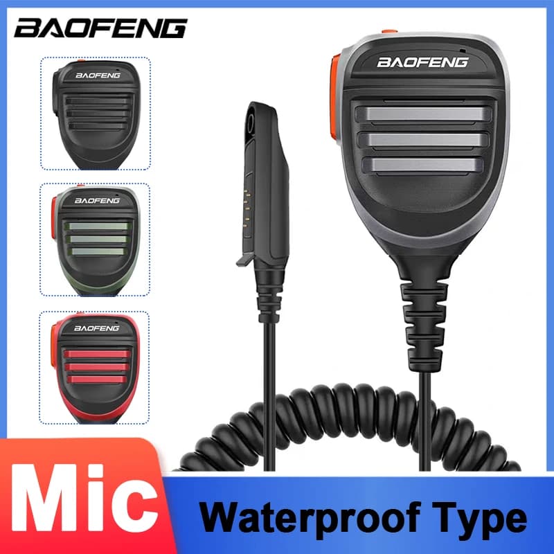 Microfono Altoparlante PTT Impermeabile Baofeng UV 9R per Radio Amatoriali UV9R Pro Plus, UV68 Pro Max V2, UV S22 Pro V2