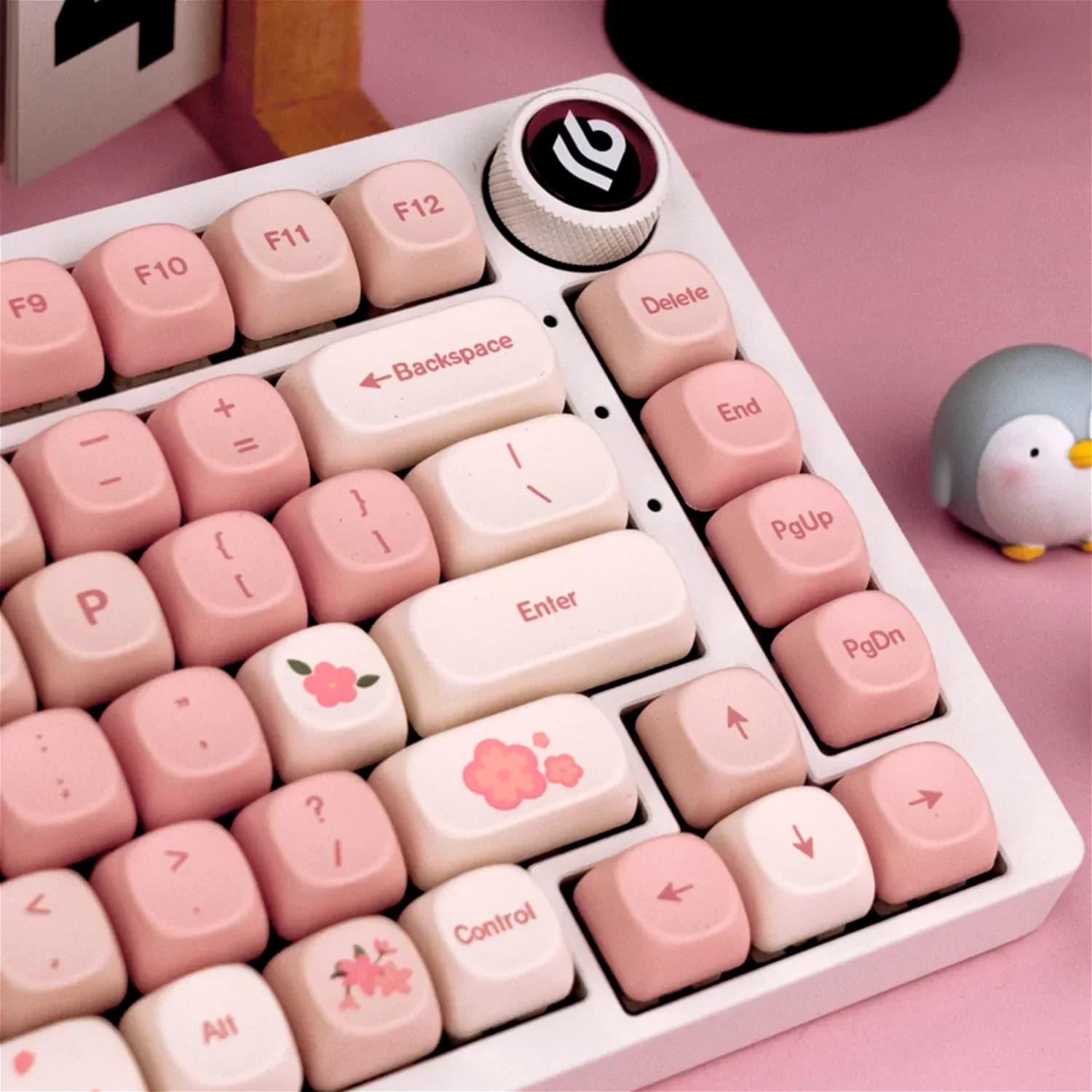 Sakura Pink MOA Copritasti PBT 142 tasti Crema Fragola per 60/64/84/98/108 Tastiera meccanica da gioco Interruttore MX