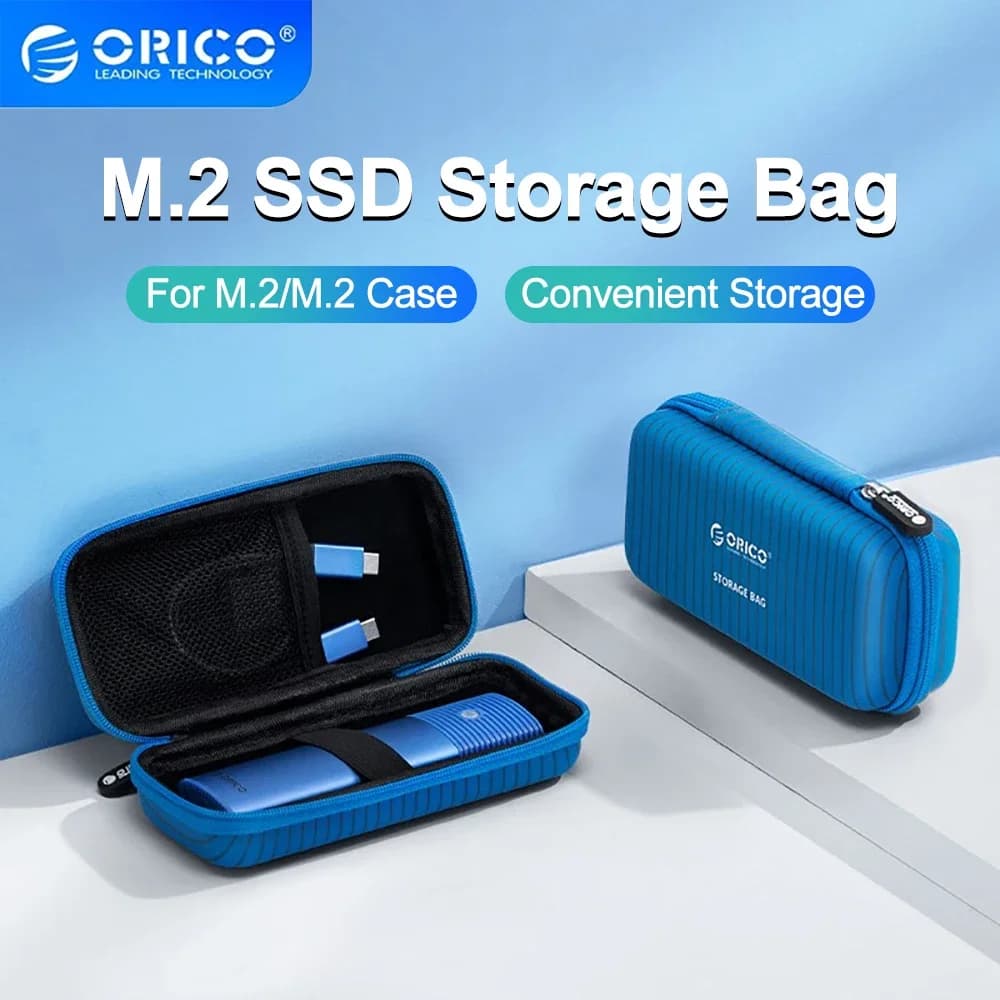 ORICO Ssd Nvme M2 Custodia protettiva per disco rigido per custodia esterna M.2/M.2 SSD/cavo USB/custodia per PC disco U Borse di archiviazione colorate