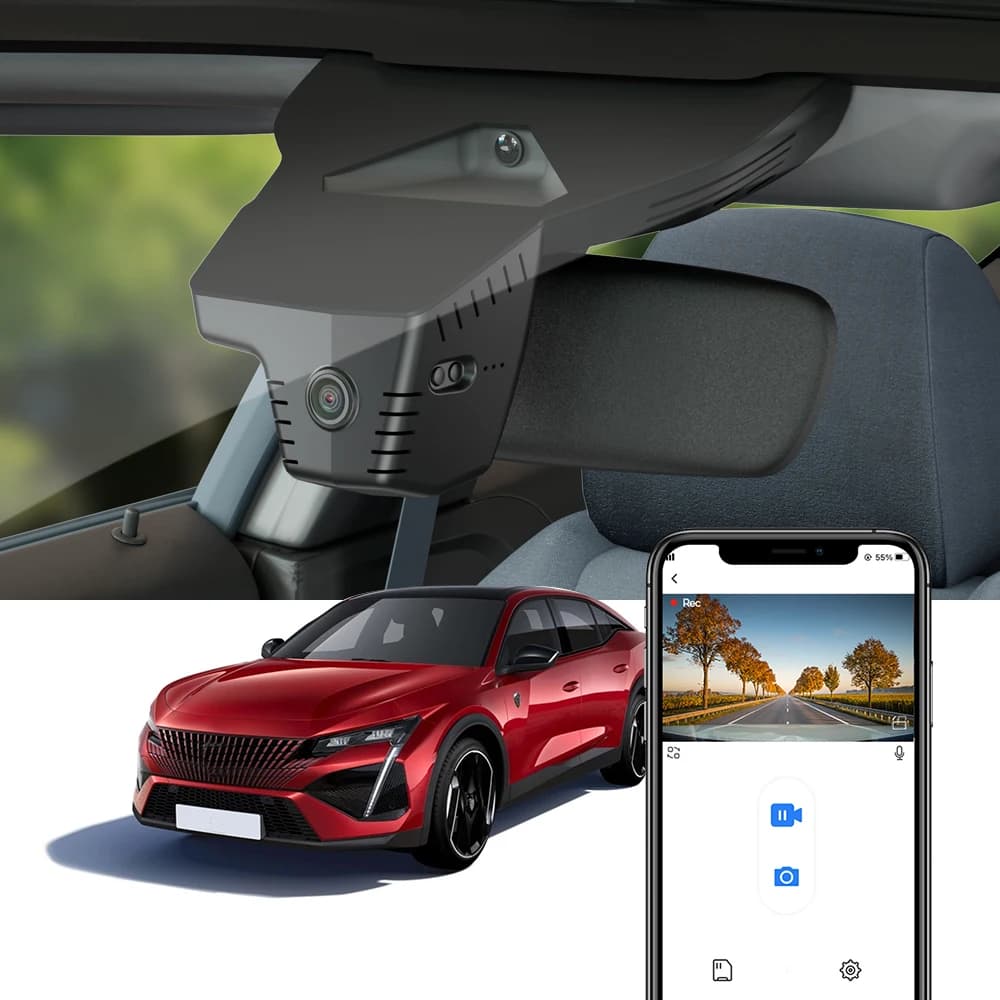 Dash Cam Fitcamx 4K per Peugeot 408/408GT e Opel Astra L/Astra-e 2024 2025, Telecamera DVR per Auto Peugeot 308 2021-2025 3a Generazione