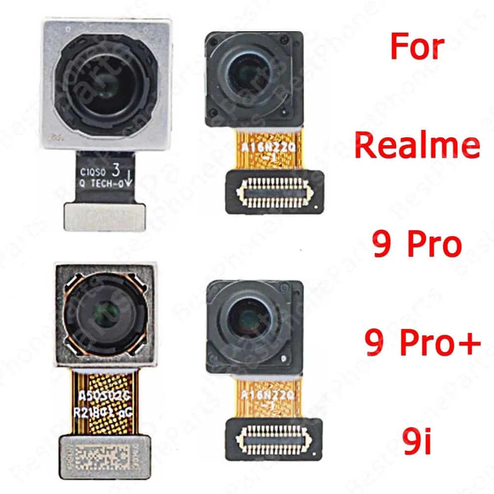 Fotocamera posteriore anteriore per Realme 9 Pro + 9i 9Pro Plus Selfie face Back View Camera Module pezzi di ricambio di ricambio cavo flessibile