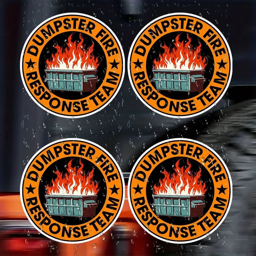 Adesivi Divertenti per Pattumiera a Tema Vigili del Fuoco, Decalcomanie Umoristiche per Adulti per Scherzi e Scherzi, Decorazioni per Auto, Laptop, Moto