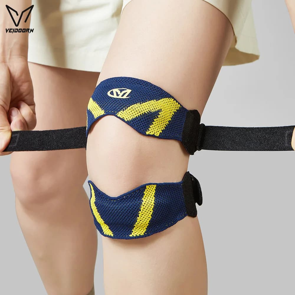 Double Belt Knee Pad 2025 with Silicone Bearing Breathable Rotary Knee Support to Relieve Pain Running Sports arthritis Adjustable