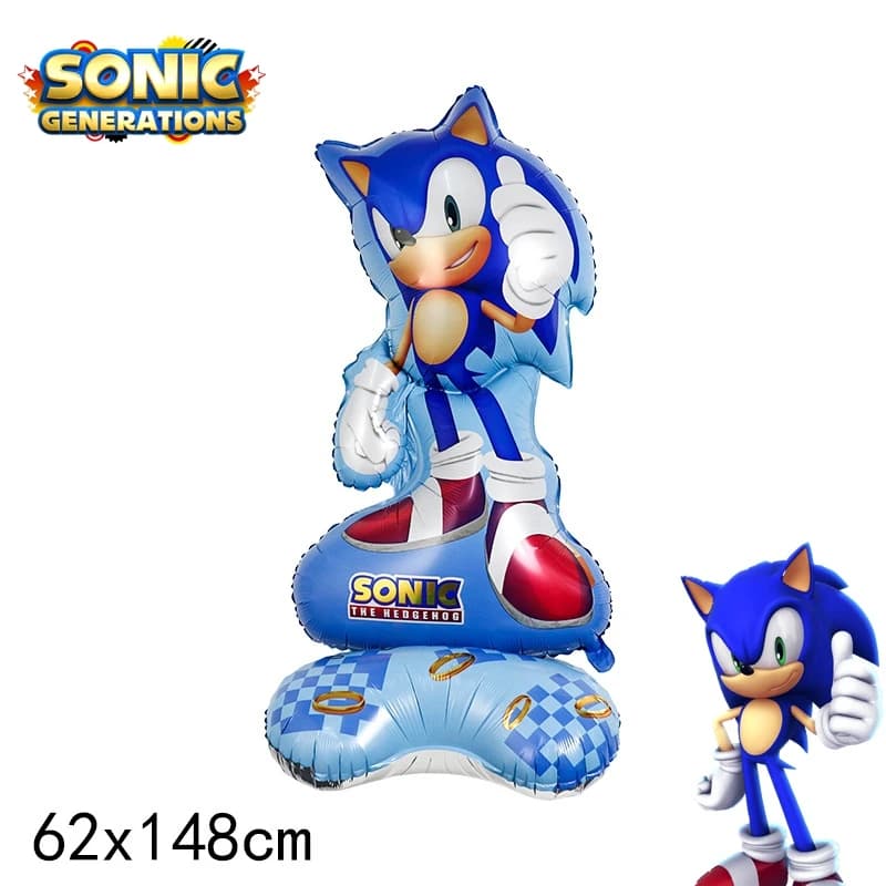 1 pz Sonic palloncini per feste di compleanno per famiglie per bambini Blue Hedgehog Action Figure giocattolo decorazione per feste giocattolo forniture per feste regalo