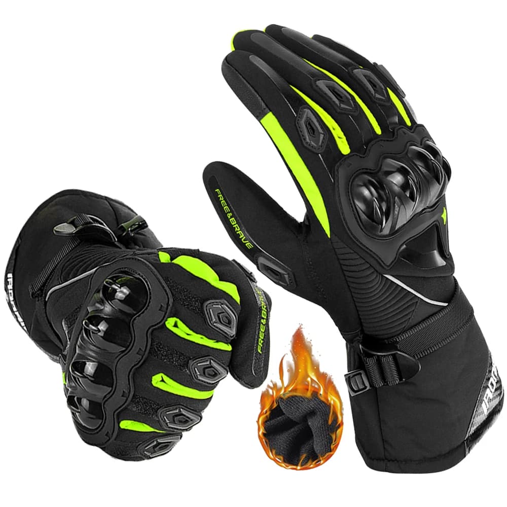Guanti da moto da donna per uomo Guanti da equitazione per moto con dita intere impermeabili antivento Guanti da motocross per moto touch screen