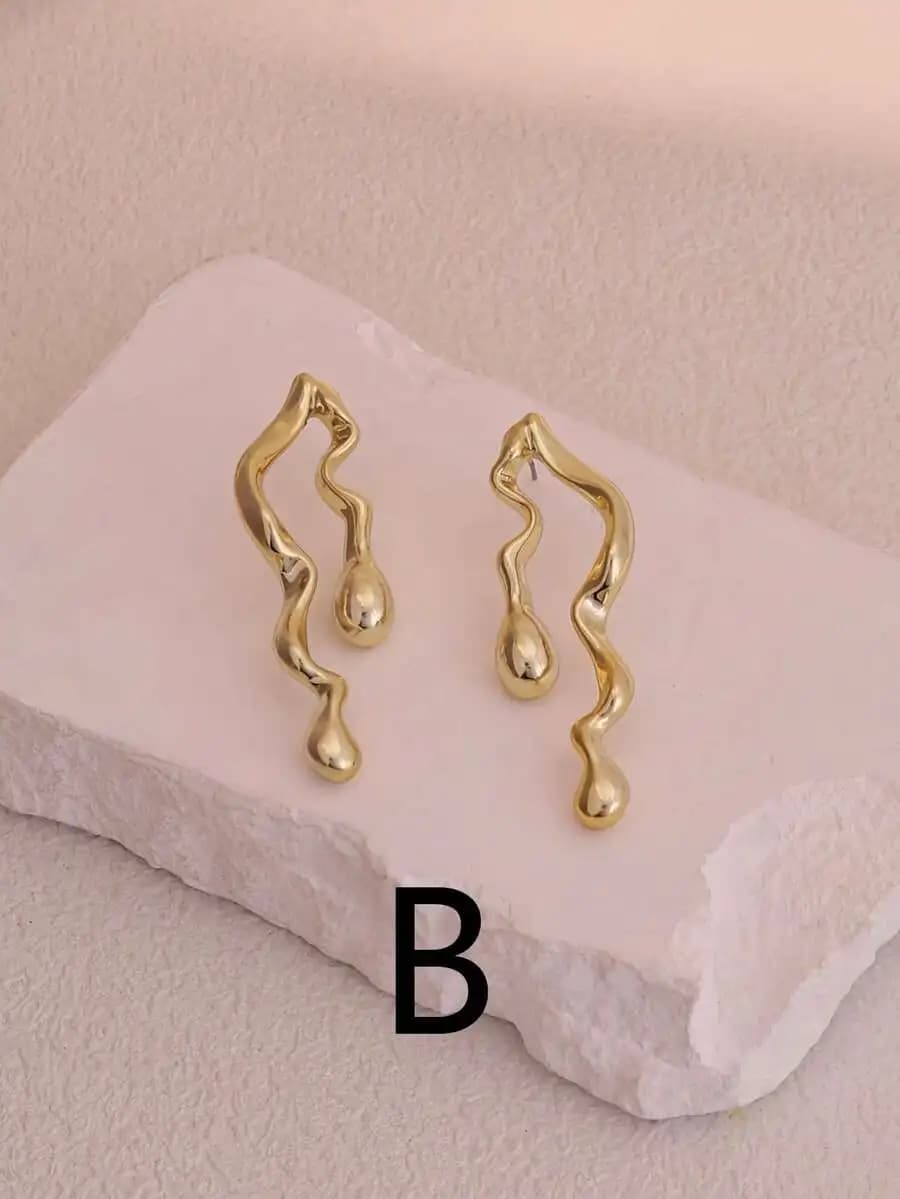 Oversized Water Drop Tear Drop Earrings Exaggerated Hip Hop Jewelry For Women