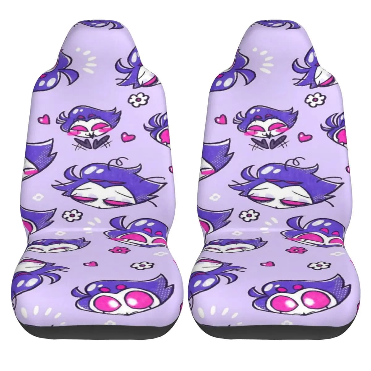 Car Seat Covers Hazbin Hotels Car Seat Covers for Full Trucks 2 Piece Polyester Flexible Seat Covers