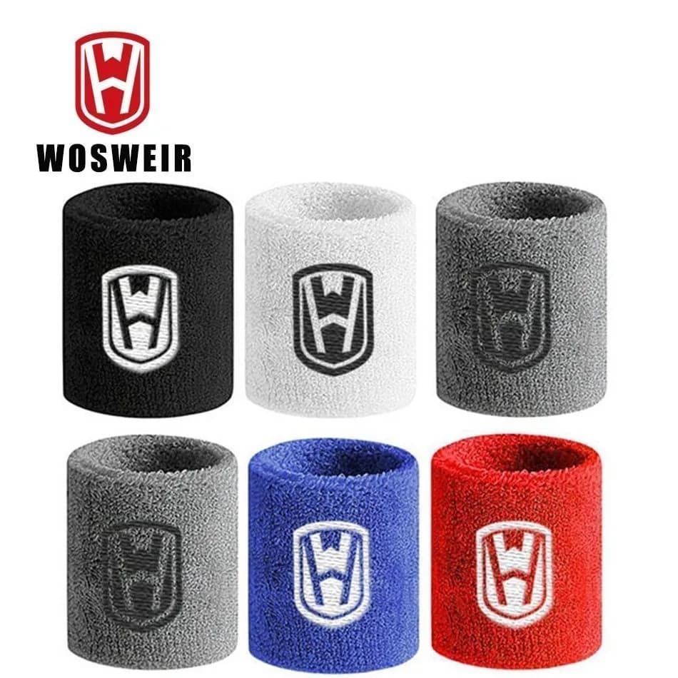 WOSWEIR 1 paio di braccialetti elastici supporto per polso in cotone avvolge per basket uomo donna palestra Fitness sollevamento pesi Tennis