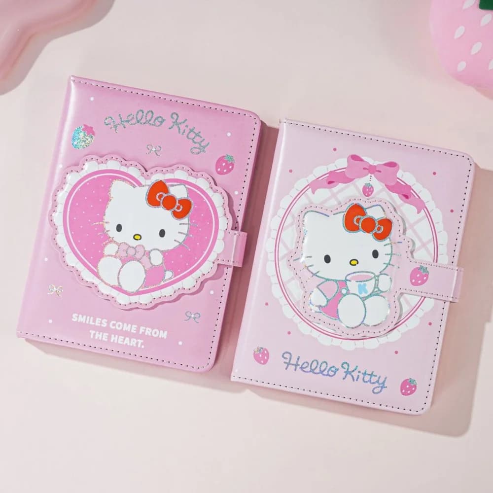 Autentico Planner Sanrio con Chiusura Magnetica in PU, Taccuino Portatile A5 Hello Kitty, Cancelleria Kawaii per Studenti, Diario, Scrapbook, Regalo