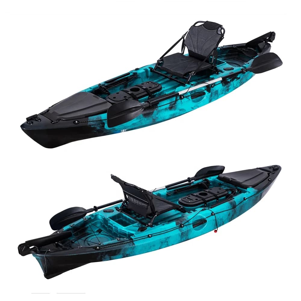 First Class Single Fishing Kayak Plastic Boat Fishing 1 Seat Canoe Kayak Fishing Gate Large Storage Door for Fisherman