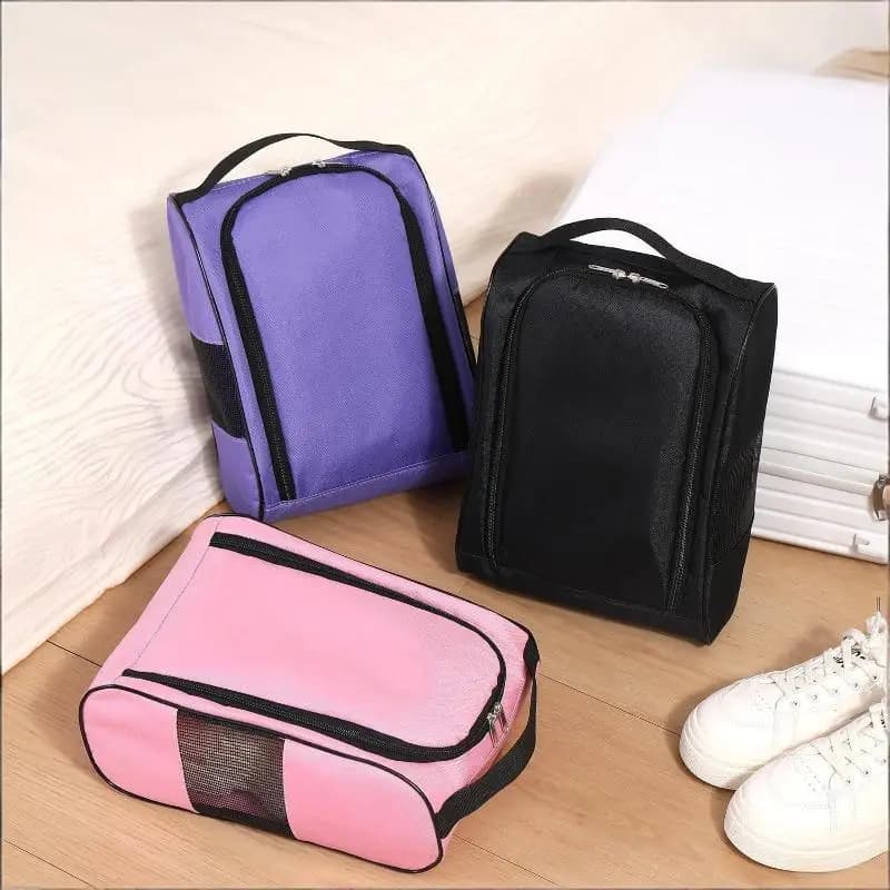 Hot Portable Golf Shoe Bag Oxford Cloth Shoe Carrier Bags Breathable Lightweight Golf Handbag Dustproof Football Tennis Shoe Bag