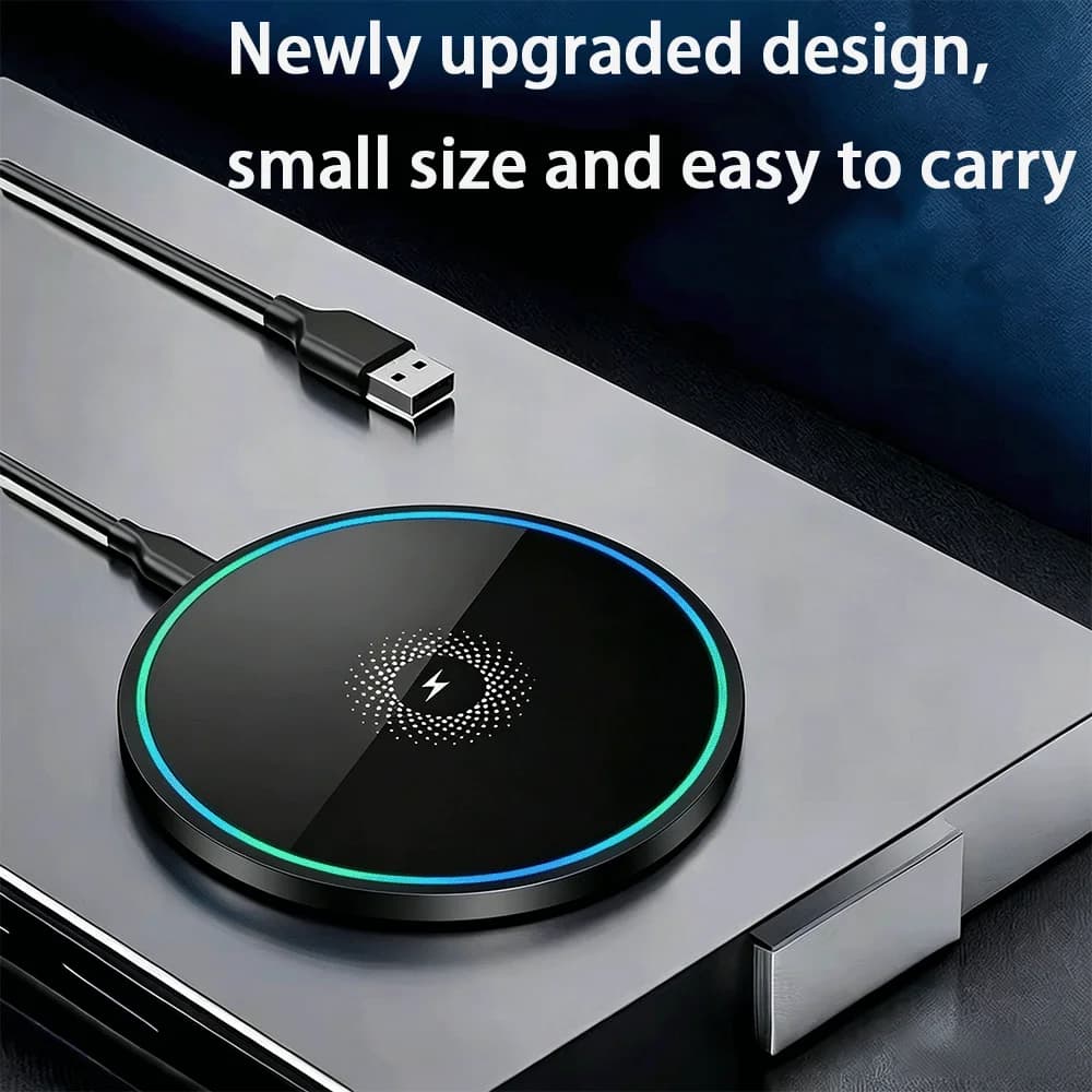 Nuova Versione Mini Caricatore Wireless, Dock di Ricarica Rapida Portatile Compatibile con iPhone, Samsung S21/S22, Smartphone Xiaomi