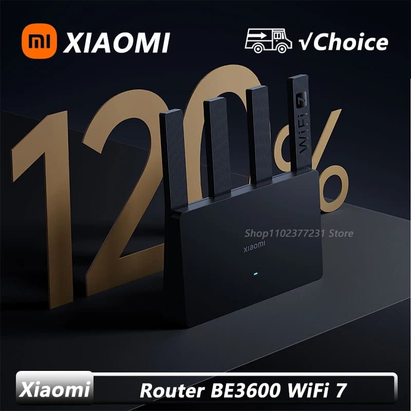 Nuovo Router Xiaomi BE3600 WiFi 7 3570Mbps MLO Dual-Band con Aggregazione, Doppia Porta WAN/LAN, Accelerazione Giochi, Mesh Network, Ripetitore e Extender