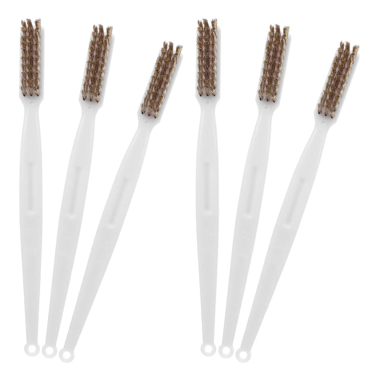 Set of 6 Brushes for Cleaning 3D Printer Ugelli, Mini Copper Wire Brushes with Robusto Handle, Tool for Maintenance Extruder and Removing Rollers