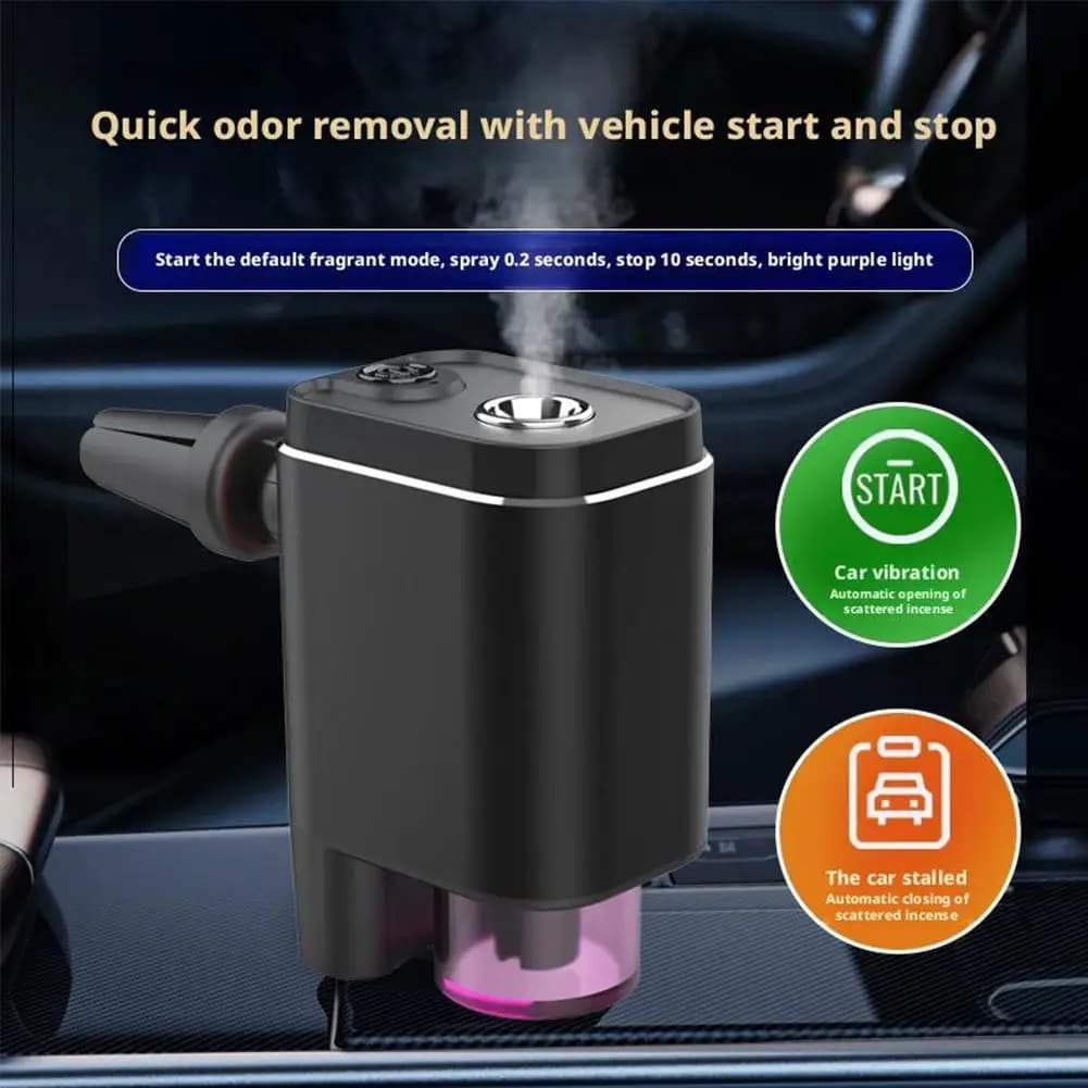 Auto Humidifier Essential Oil Diffuser Aromatherapy for Auto Three with adjustable deodorant diffuser with fragrance, A J7p3