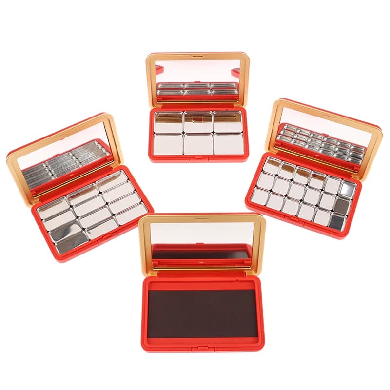 Multi-grids DIY Eyeshadow Palette With Mirror Empty DIY Cosmetic Box Magnetic Makeup Palette DIY Make Up Tool