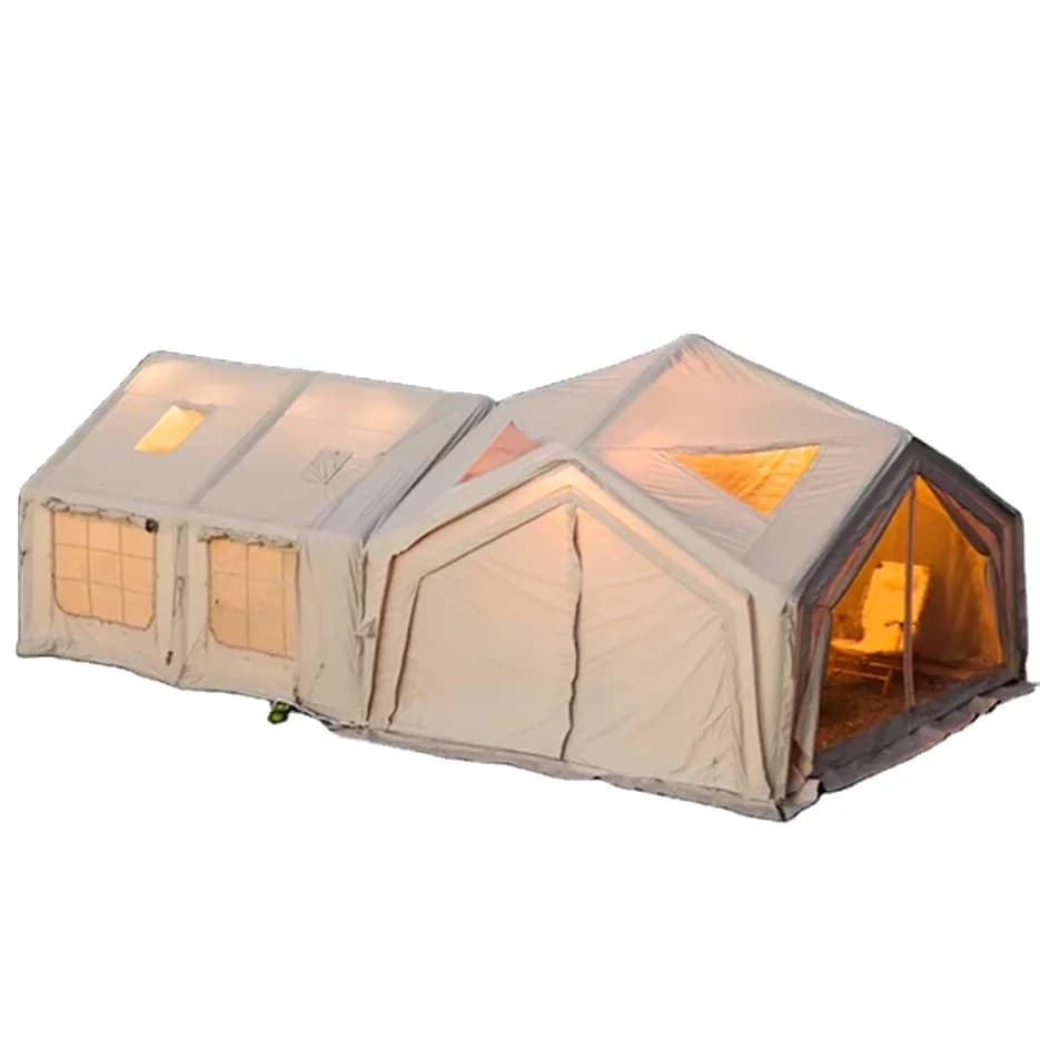 Tenda da Spiaggia Gonfiabile Grande e Leggera con 4 Porte per 8 Persone, Ideale per Campeggio all'Aperto