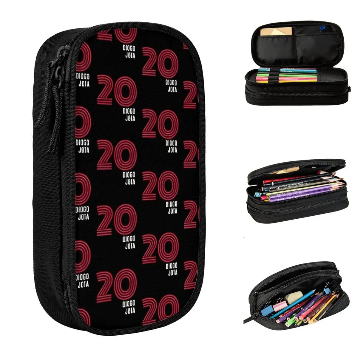 Astuccio Diogo Jota Astuccio per il ritorno a scuola Astucci per matite in tela Moda per bambini Astuccio grande per matite Cancelleria scolastica