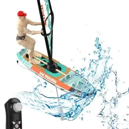 Barca RC a Vela, Yacht, Kayak, Barca a Remi Telecomandata, Giocattolo Impermeabile per Competizioni Acquatiche