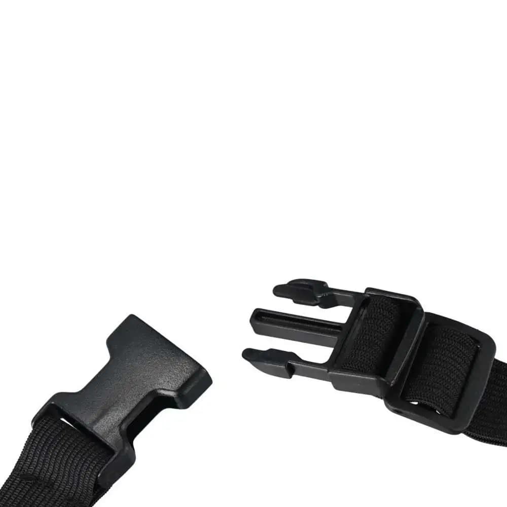 Cintura Portanumero da Corsa con Porta Gel, Riflettente, Regolabile, Nera, per Maratona e Triathlon