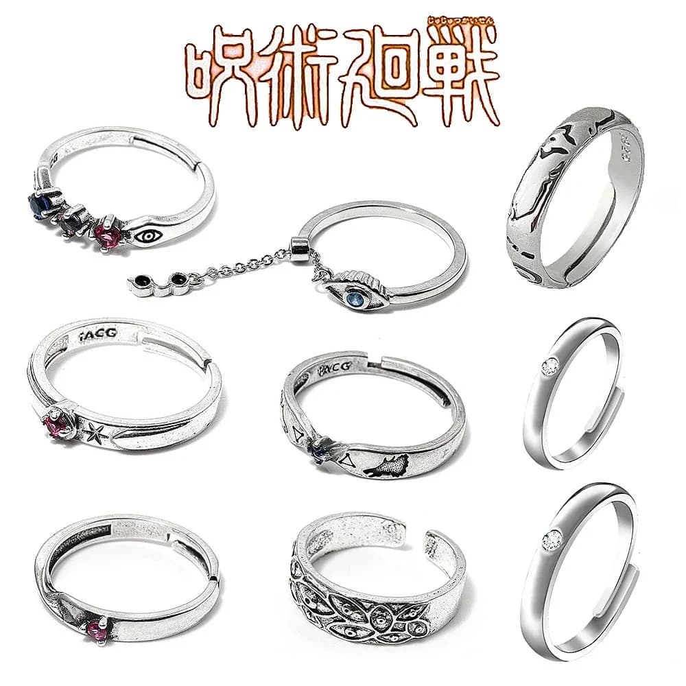 Anime Jujutsu Kaisen Anelli Ryomen Sukuna Cosplay Black Dead Eye Anello unisex Prop Gioielli Accessori regalo