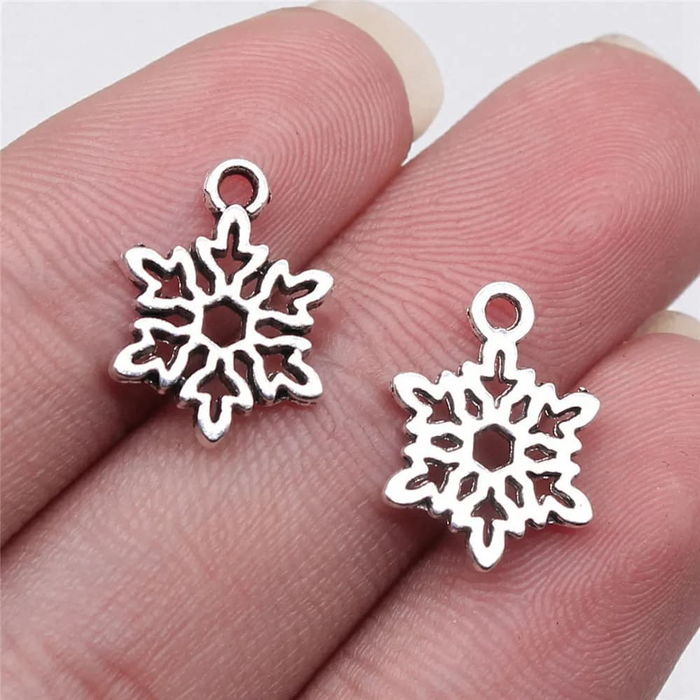 Snowflake Reindeer Charm Pendant Alloy Christmas Winter Pendant For DIY Bracelet Necklace Jewelry Making Supplies