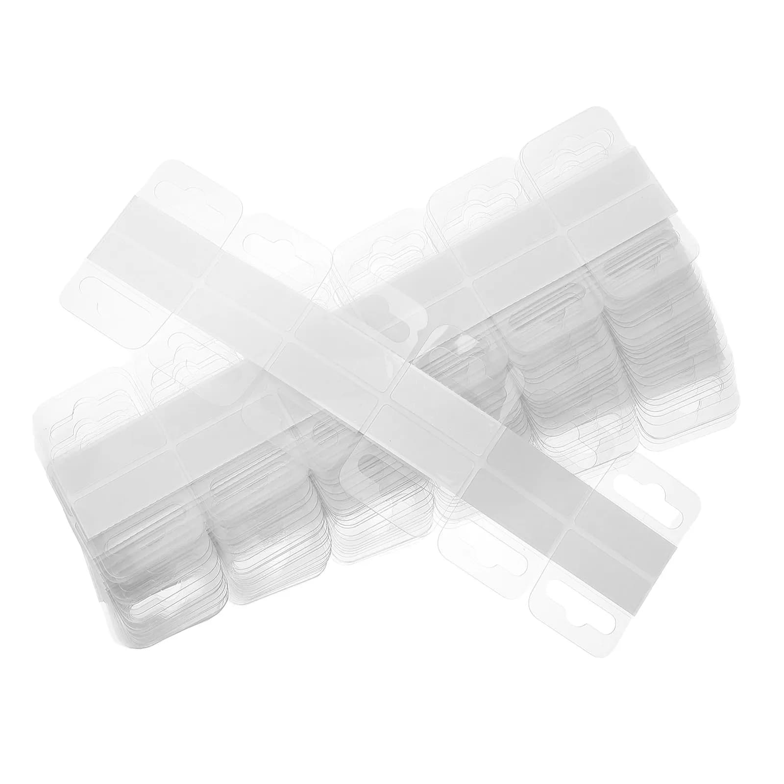 300 Pezzi Etichette Adesive Trasparenti Portaetichette in Plastica con Foro Salvaspazio per Boutique, Supermercati e Mercatini