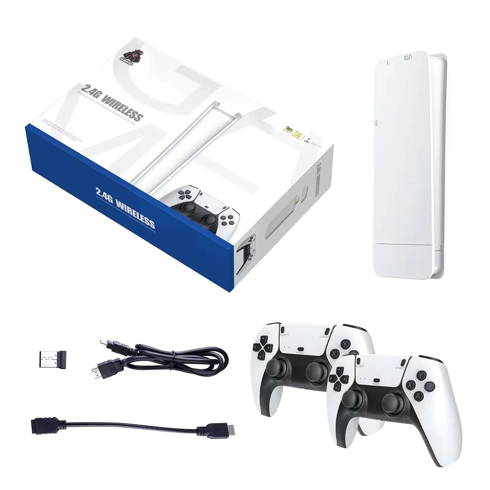 Console di Gioco M15 con Controller Wireless 2.4G, Stick Retro per TV con 20000 Giochi Classici, Console per Due Giocatori