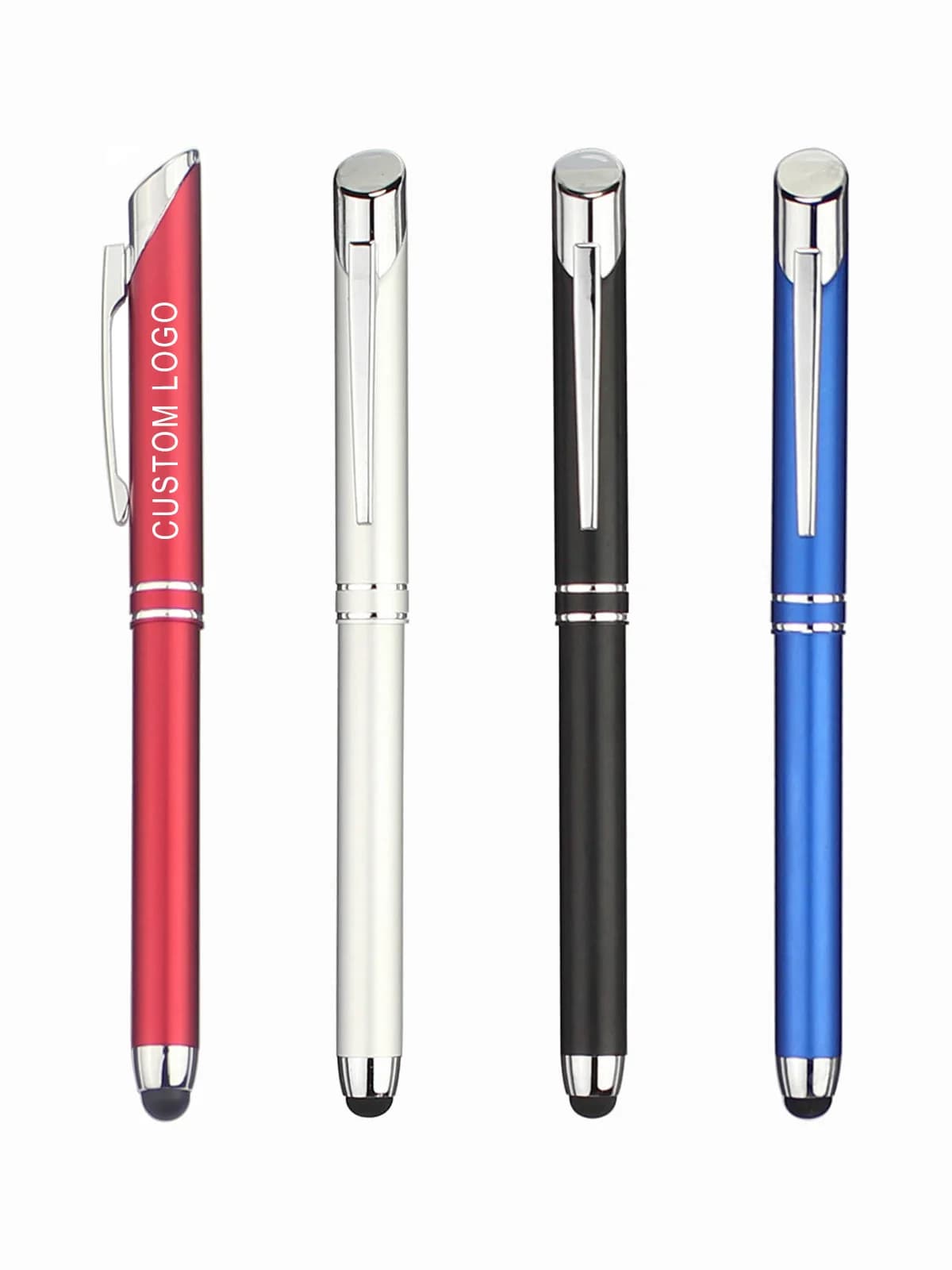 Penna a sfera con stilo in metallo penna a sfera Touch Screen personalizza Logo promozionale telefono Tablet PC Notebook regalo regalo personalizzato