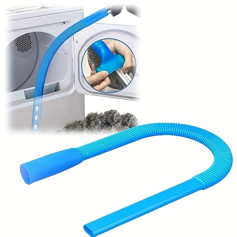 Tubo flessibile per scarico per asciugatrice da 1 pezzo - Filato flessibile con connettore elastico per la pulizia degli accessori per tubi flessibili dell'aspirapolvere