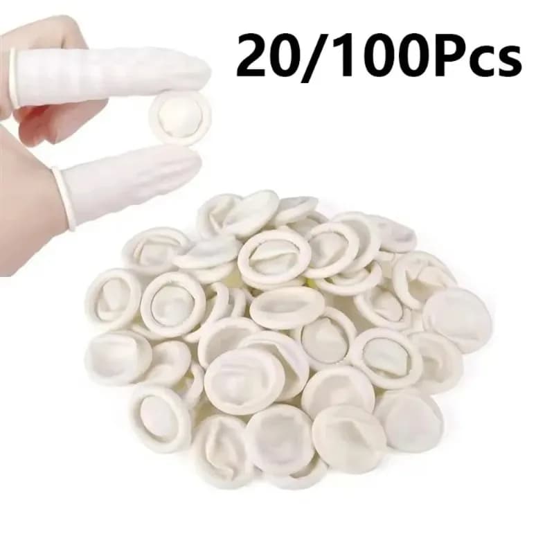 20Pcs/100Pcs Disposable latex rubber finger cots sets fingertips protector glove