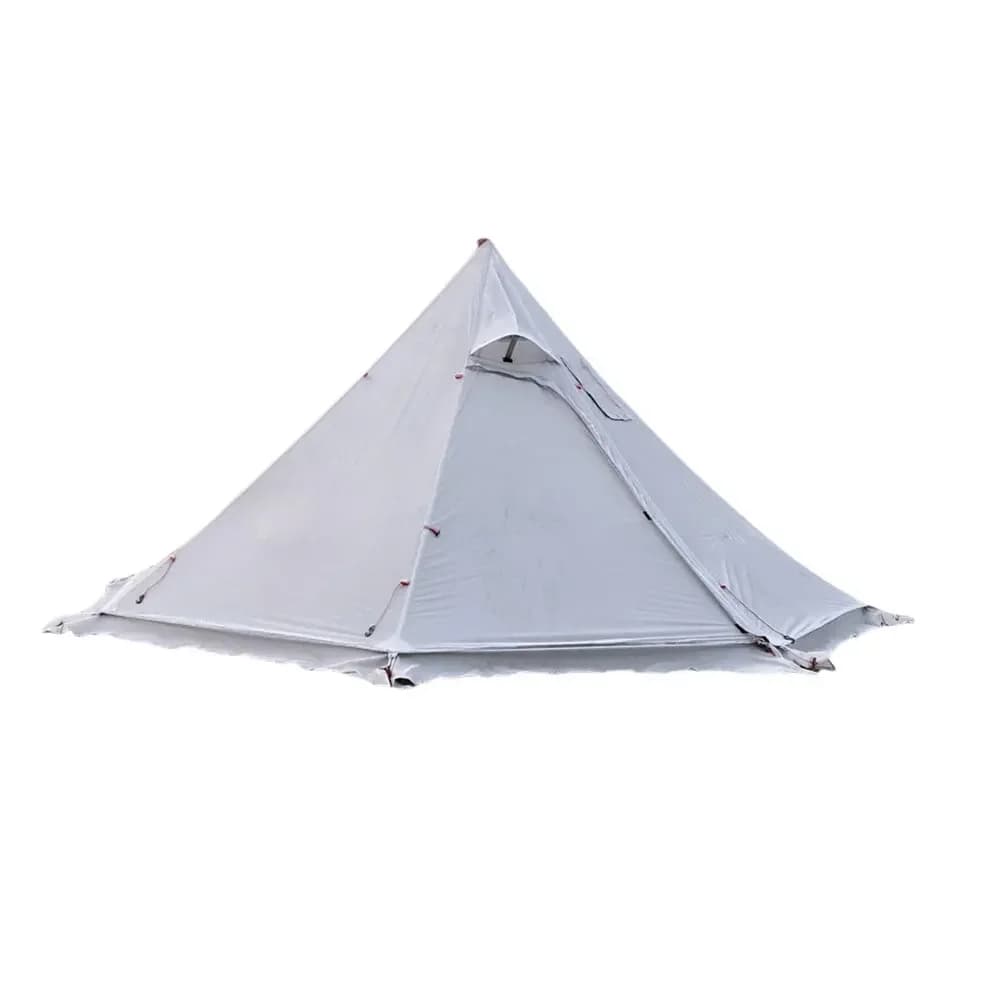 Tenda Ignifuga di Lusso per Campeggio, Pali Leggeri in Alluminio, Finestra Quadrata per Scarico Fumi, Tessuto Resistente agli Strappi