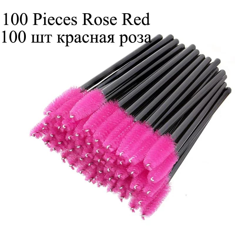 100 Pieces Disposable Brushes for Eyelashes and Eyebrows, Micro Pens for Eyelashes, Makeup Kits, Extension Brushes, Mascara Applicators