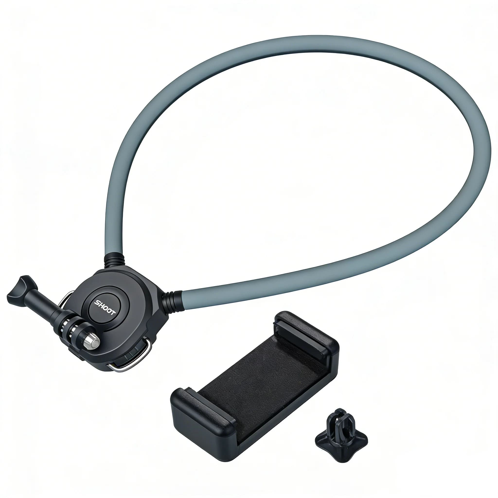 Supporto da Collo SHoot, Porta Telefono Universale Indossabile a Mani Libere a Forma di U per Action Cam, GoPro, DJI, Cellulari