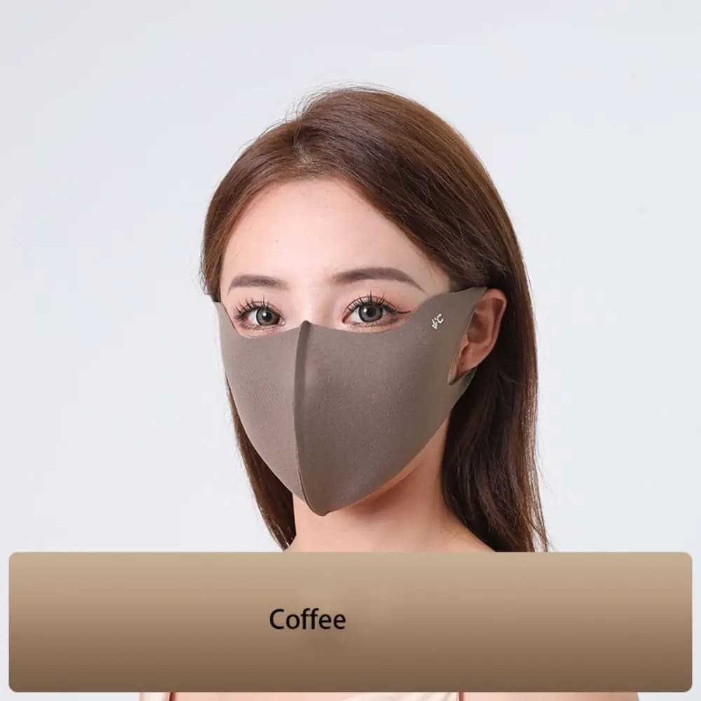 Protezione solare regolabile Sciarpa per il viso Maschera di seta di ghiaccio Maschera per il viso Tinta unita Copri viso Sciarpe per il viso Maschera estiva Gini per il viso Ciclismo