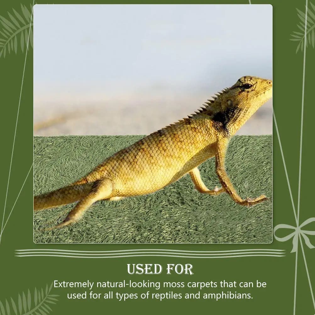 Simulation Lawn Fake Grass Reptile Mat Absorbent Cotton Turtle Tank Decor Reptile Substrate Turtle Tank Accessories