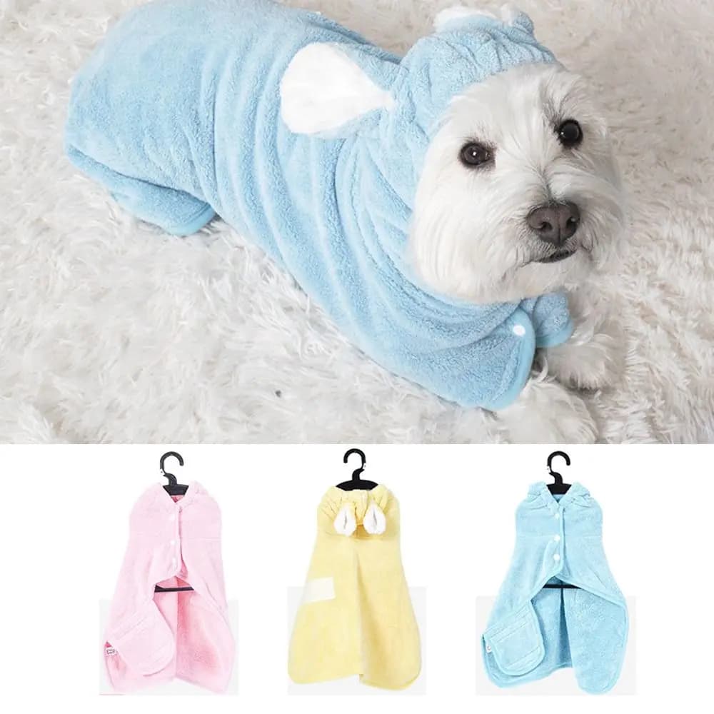 New Super Absorbent Dog Bath Towel Warm Soft Puppy Bathrobe Anti-sickness Multiple Size Pet Wash Towels for Small Middle Dogs