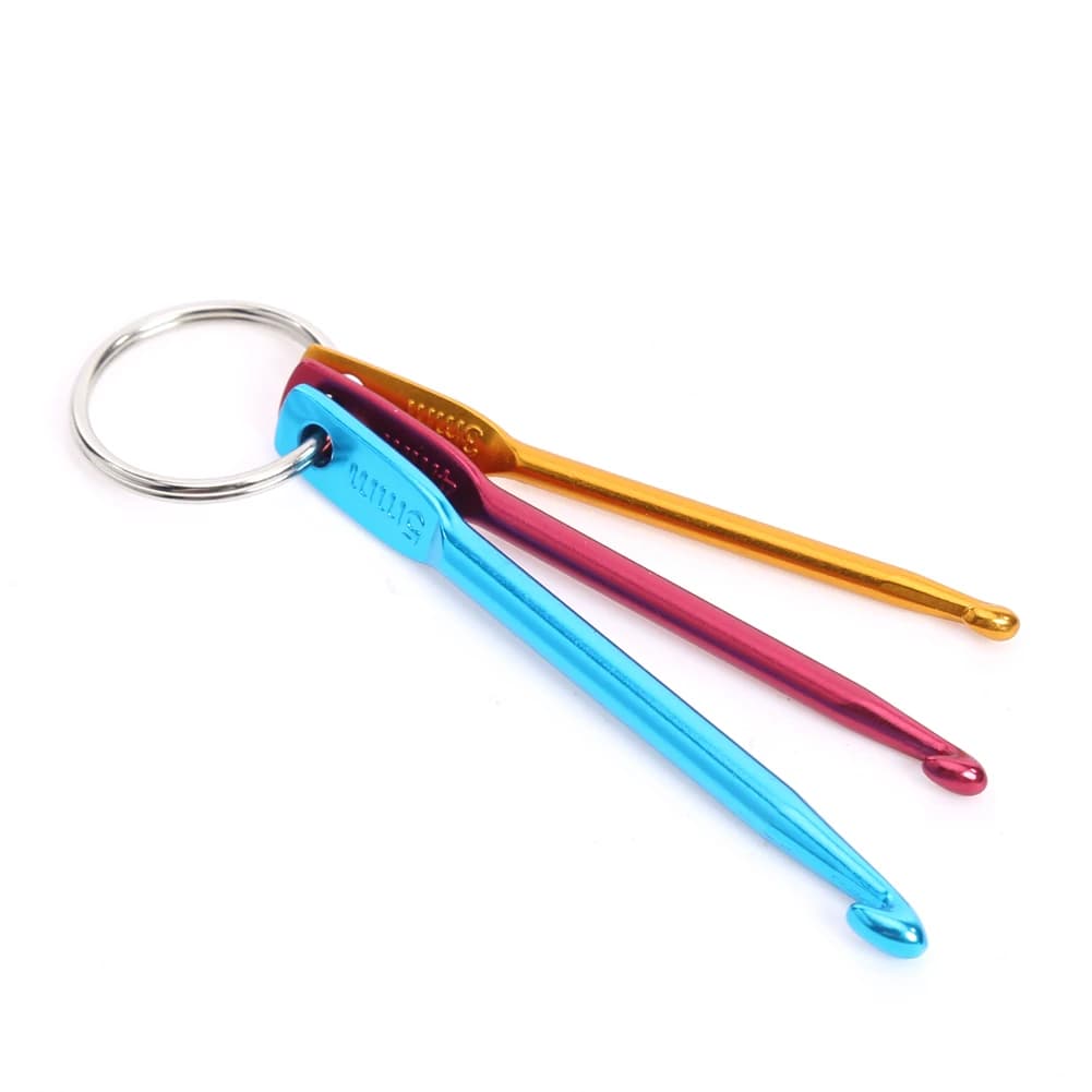 3pcs Yarn Knitting Crochet Multicolor Aluminium Thread Crochet Portable DIY Craft- Knitting Kits Mini for Beginners Adults