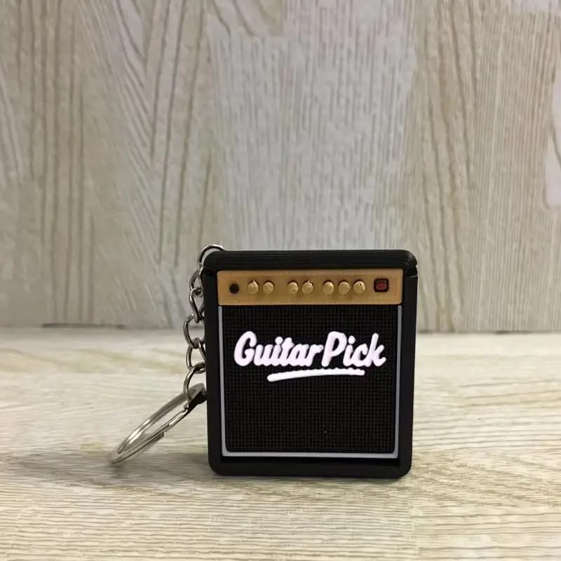Compact Guitar Pick Holder Storage Box Keychain Fits 3 to 5 Picks Prevents Loss for Musicians Travelling