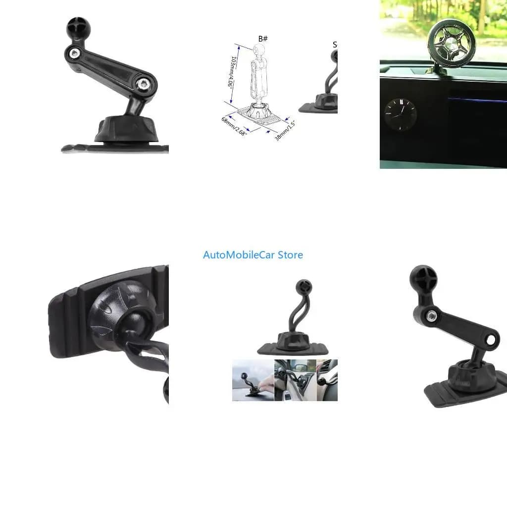 G8TE Black Car Dashboard Phone Holder Base Adhesive Cellphone Stand Ball Head