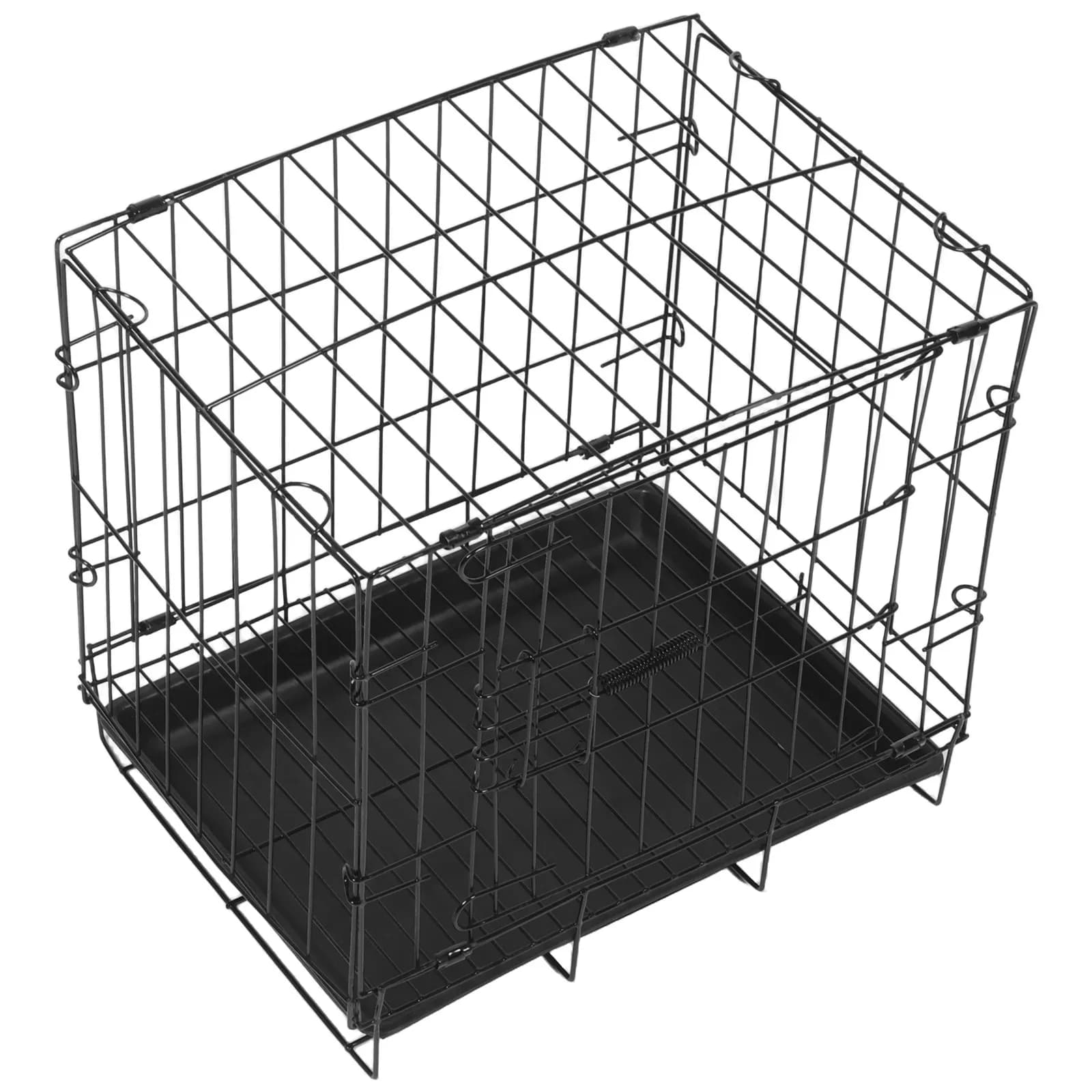 Foldable Small Pet Crate Dog Cat Rabbit Travel Carrier Portable Metal Wire Cage Indoor Outdoor Ventilated Folding Cage