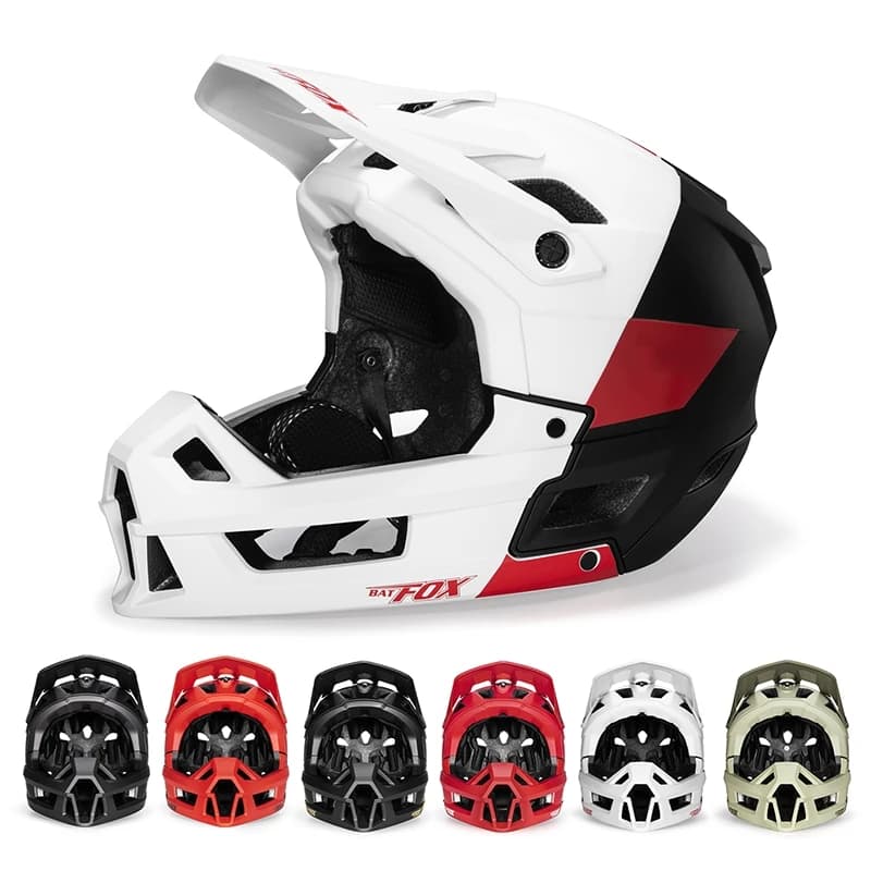 BATFOX Integral Bike Helmet Man Woman Downhill Cycling Off Road Moto Outdoor Sports Protection Bike Helmets MTB Safety