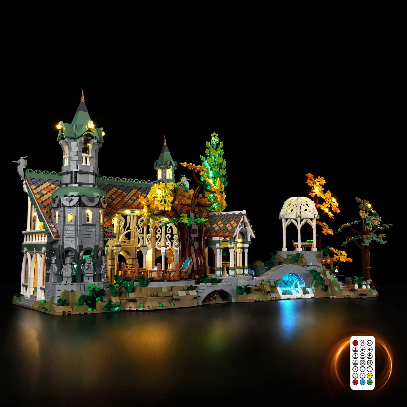 LED Kyglaring light kit suitable for Lego 10316 IL MORTO delle ANELLE: RIVENDELL Decorative lamp not Lego bricks
