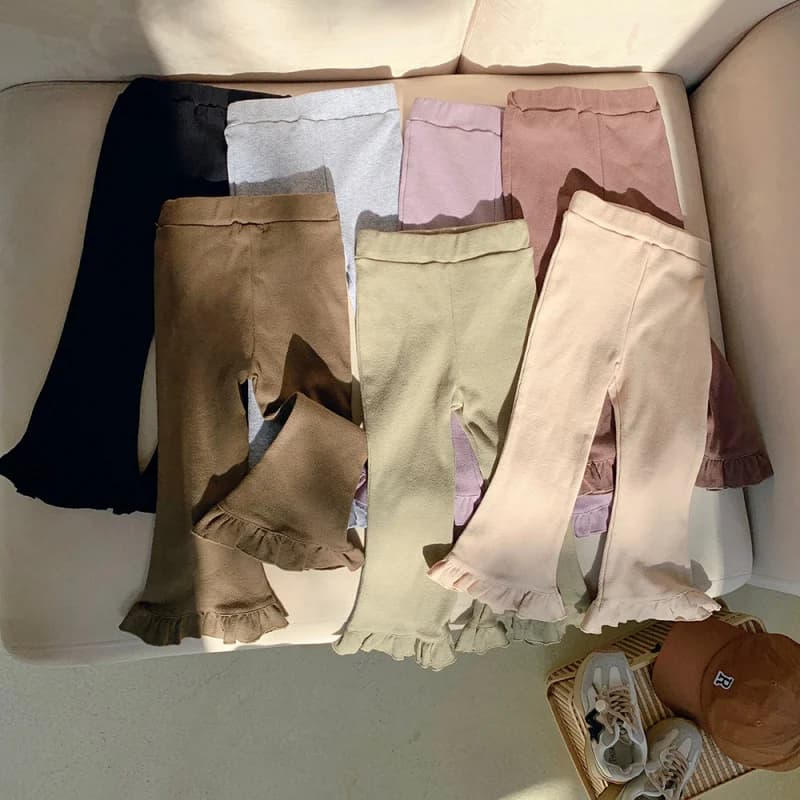 2025 primavera autunno ragazze cotone elastico felpato moda vintage pantaloni svasati bambini ragazze cotone elasticizzato pantaloni alla moda