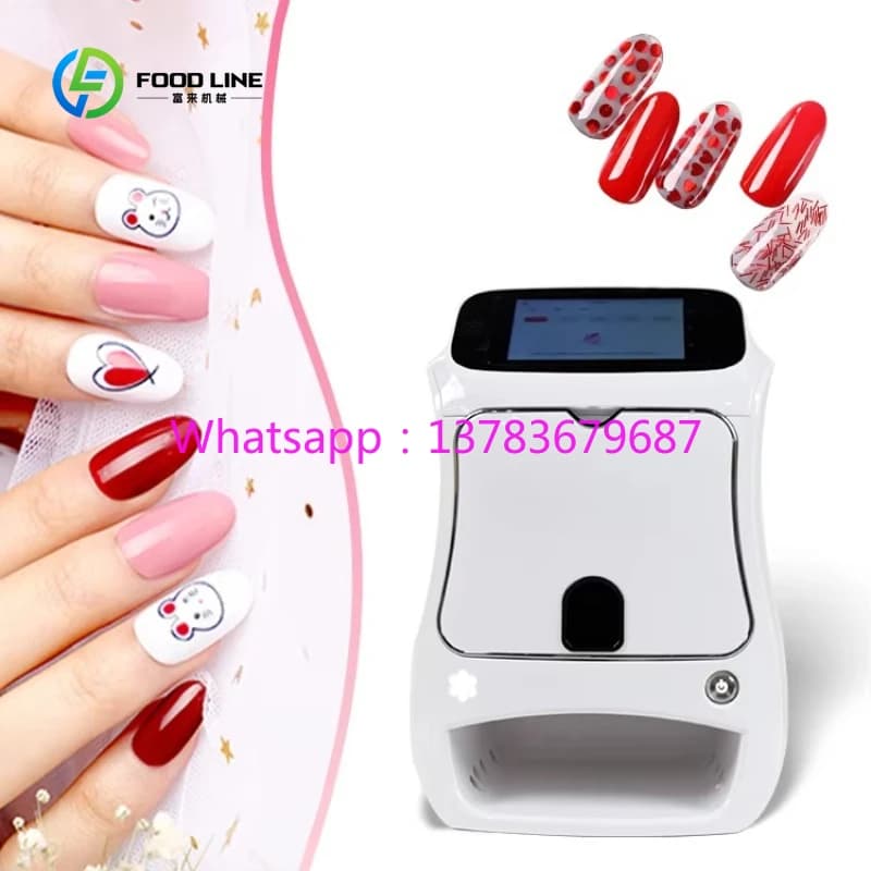 Nuova Stampante 3D AI Personalizzata per Nail Art, Strumenti Automatici per Manicure con Ventola di Asciugatura, Luci UV, Connessione WiFi, Stampanti per Logo, Alimentazione Elettrica