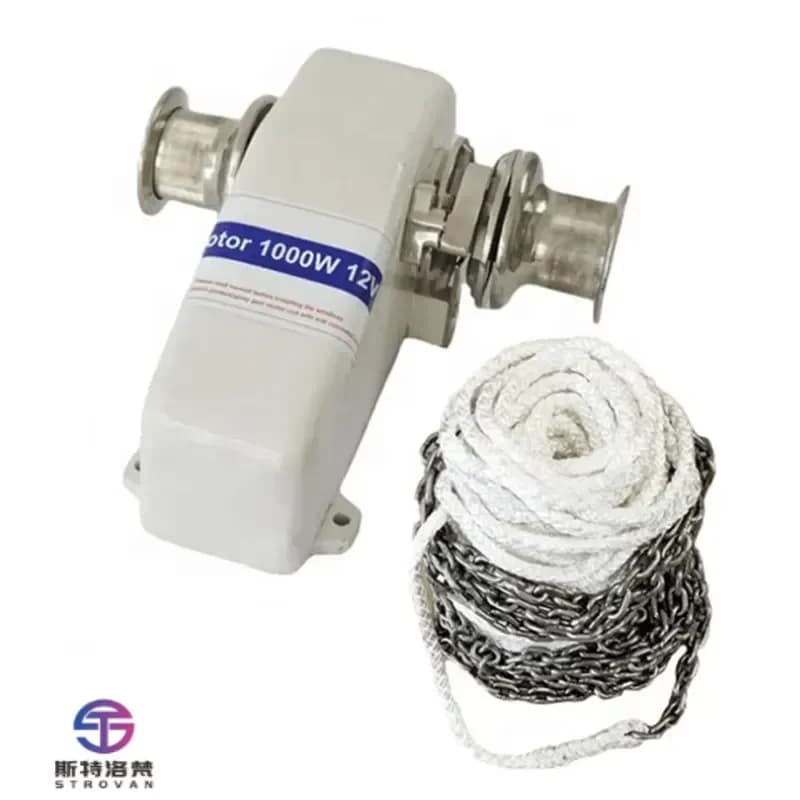 STLF POWER MARINE Horizontal Winch 316 Stainless Steel 12V 24V Boat Horizontal Winch Marine Horizontal Anchor Windlass