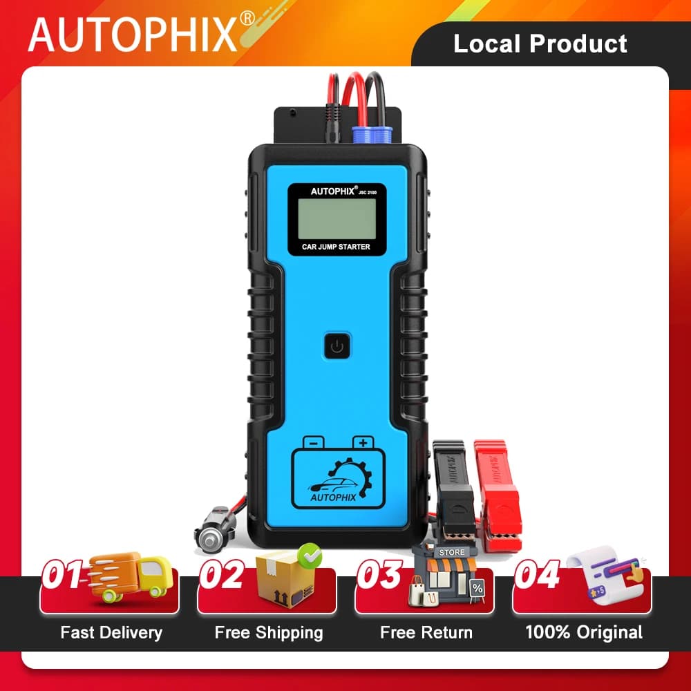 Autophix JSC2100 Avviatore di emergenza per auto Super condensatore portatile 120F 12V Caricabatteria per auto senza batteria Power Bank 1000A