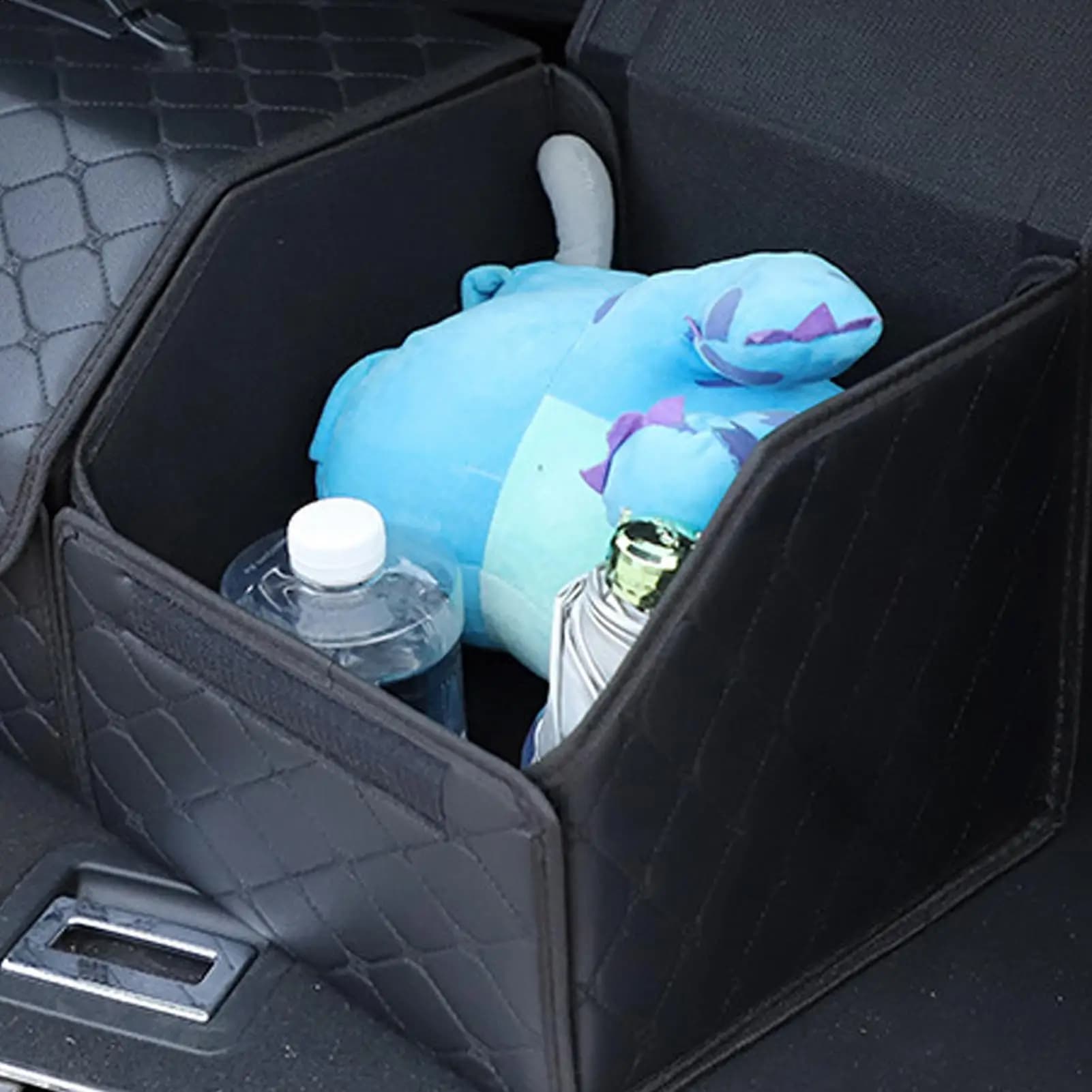 Compact Portable Car Trunk Organizers Foldable Car Trunk Storage Box PU Leather Enhances Interior Vibrancy Boosts Trunk Tidiness