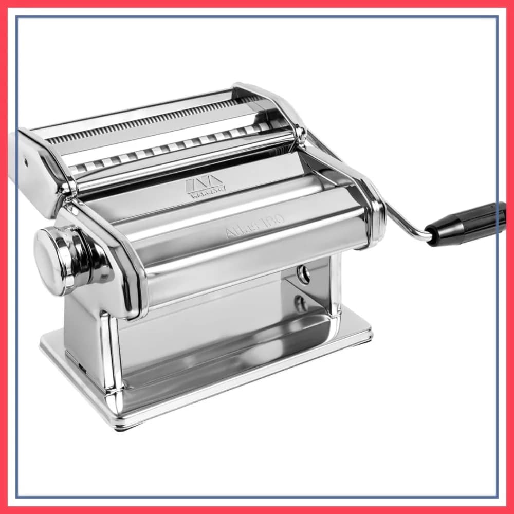 Macchina Manuale per Pasta per Lasagne, Fettuccine e Tagliolini, Acciaio Cromato, 180 Classic