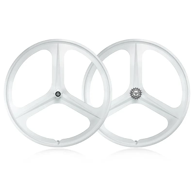 700C rim road bicycle integrated wheel set, bicycle front and rear wheel hub